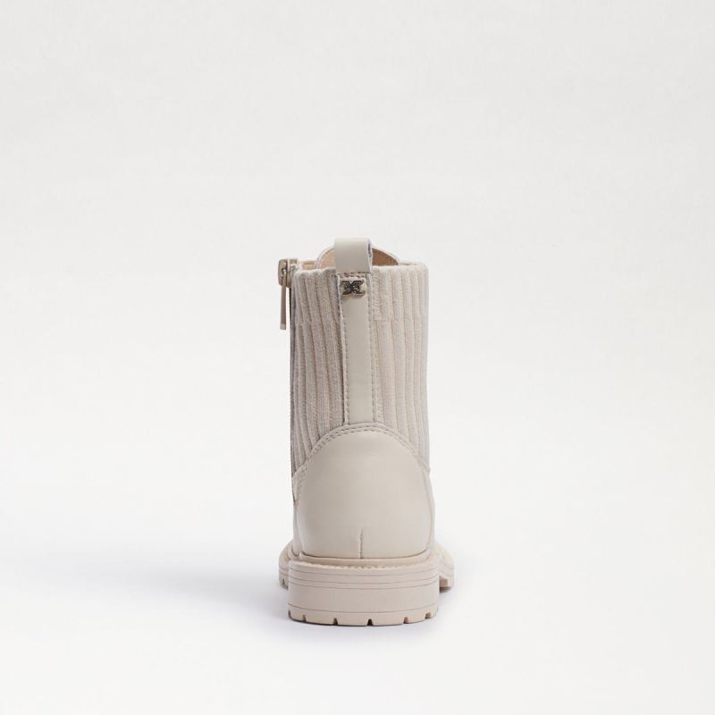 Sam Edelman Lydell Kids Combat Boot-Modern Ivory Leather