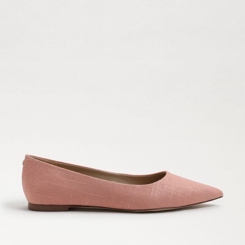 Sam Edelman Wanda Pointed Toe Flat-Canyon Clay Linen