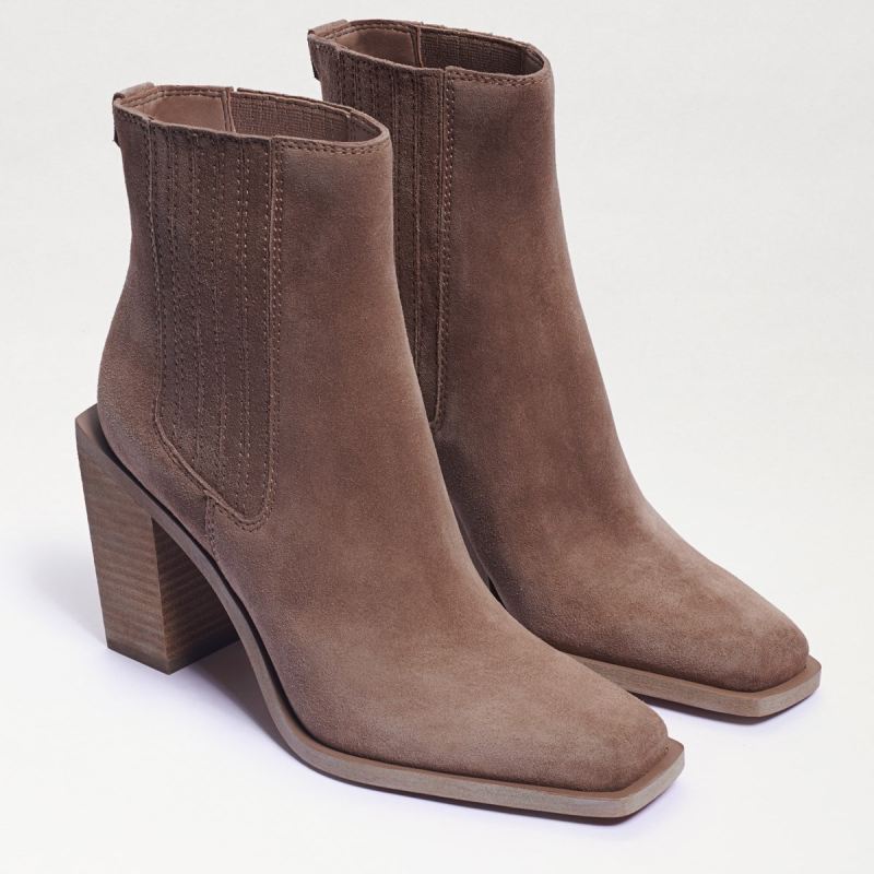 Sam Edelman Emalia Ankle Bootie-Deep Taupe Suede - Click Image to Close
