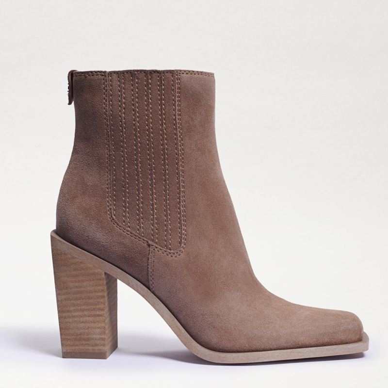 Sam Edelman Emalia Ankle Bootie-Deep Taupe Suede