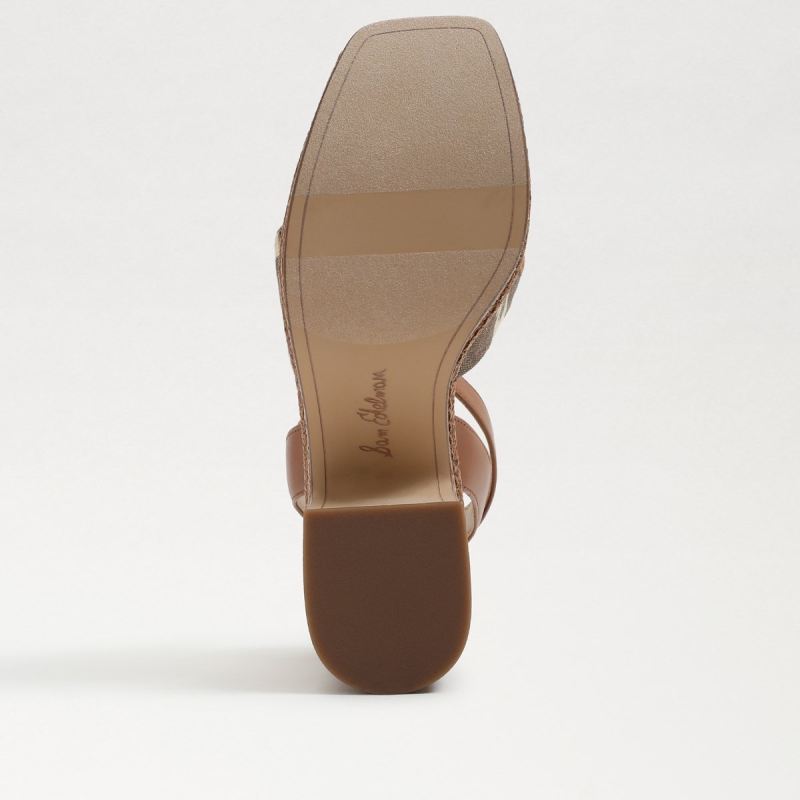 Sam Edelman Theresa Platform Block Heel-Soft Grey Ikat Linen