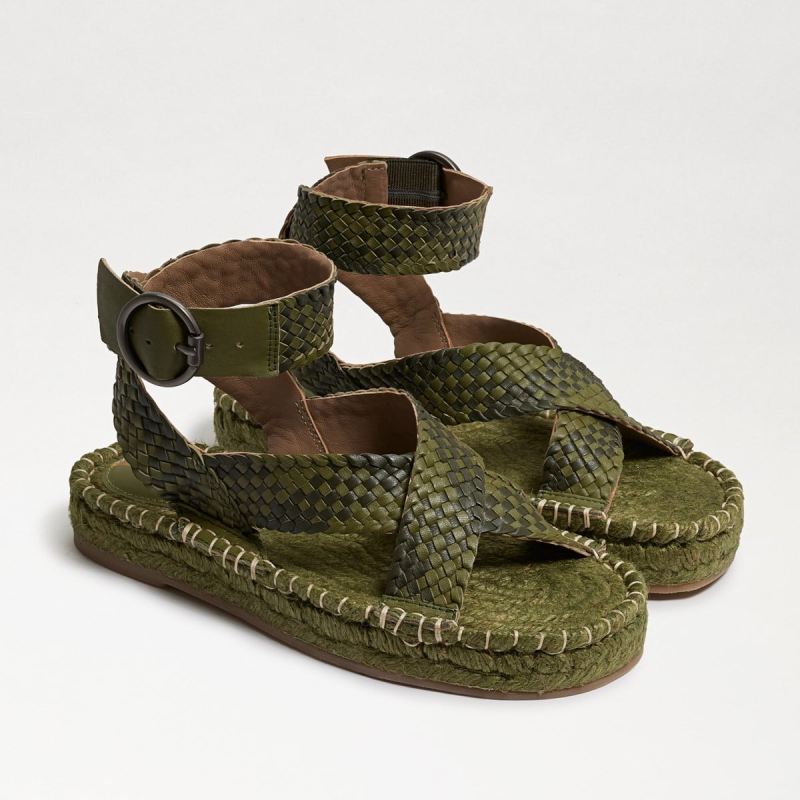 Sam Edelman Dakota Platform Sandal-Fern Green