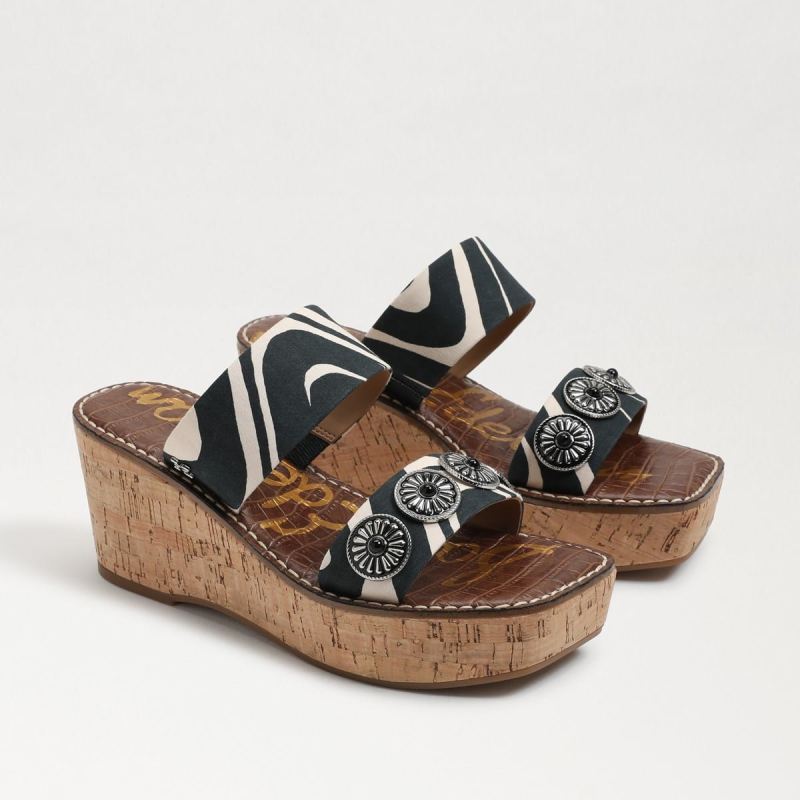 Sam Edelman Abril Wedge-Natural Black