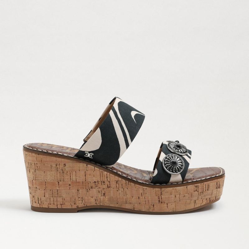 Sam Edelman Abril Wedge-Natural Black