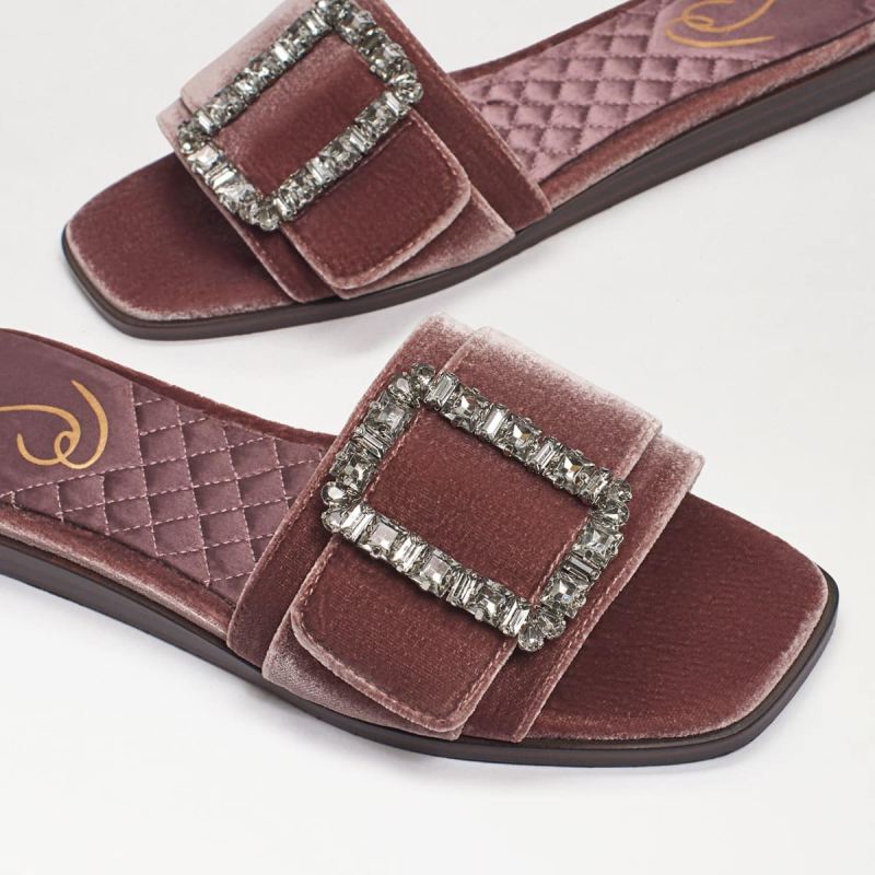Sam Edelman Inez Slide Sandal-Mauve Velvet