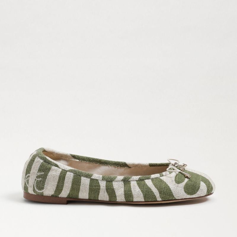 Sam Edelman Felicia Ballet Flat-Soft Fern/Natural Linen