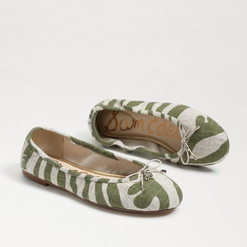 Sam Edelman Felicia Ballet Flat-Soft Fern/Natural Linen