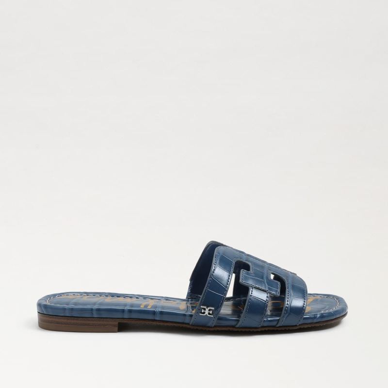 Sam Edelman Bay Slide Sandal-Deep Capsian Blue Croc