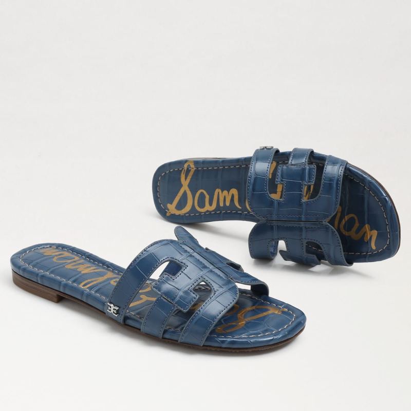 Sam Edelman Bay Slide Sandal-Deep Capsian Blue Croc