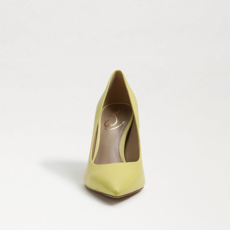 Sam Edelman Hazel Pointed Toe Heel-Butter Yellow Leather