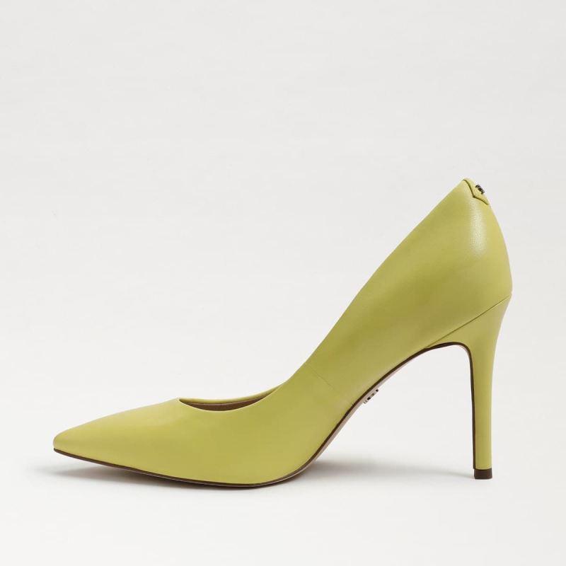 Sam Edelman Hazel Pointed Toe Heel-Butter Yellow Leather