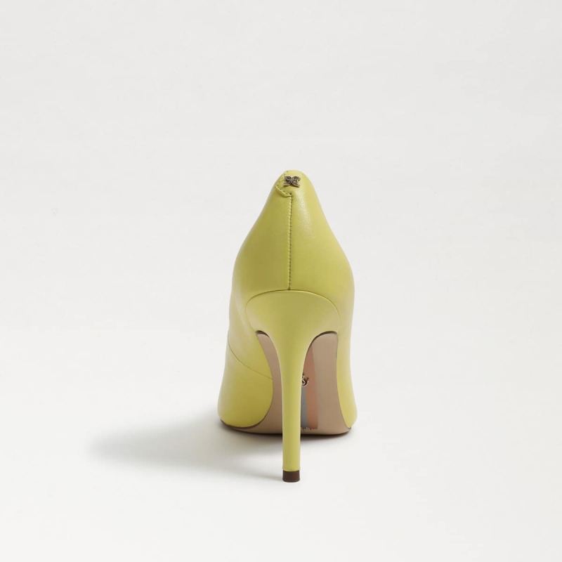 Sam Edelman Hazel Pointed Toe Heel-Butter Yellow Leather