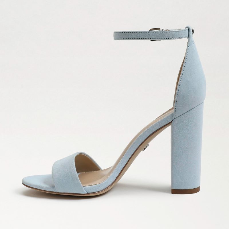 Sam Edelman Yaro Block Heel Sandal-Riviera Blue Suede