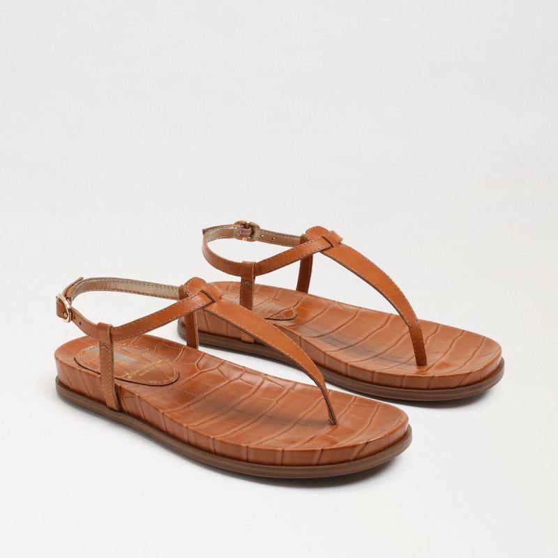 Sam Edelman Naomi Thong Sandal-Saddle Leather