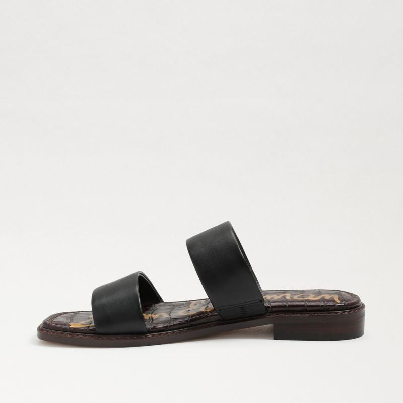 Sam Edelman Haydee Stitch Slide Sandal-Black Leather