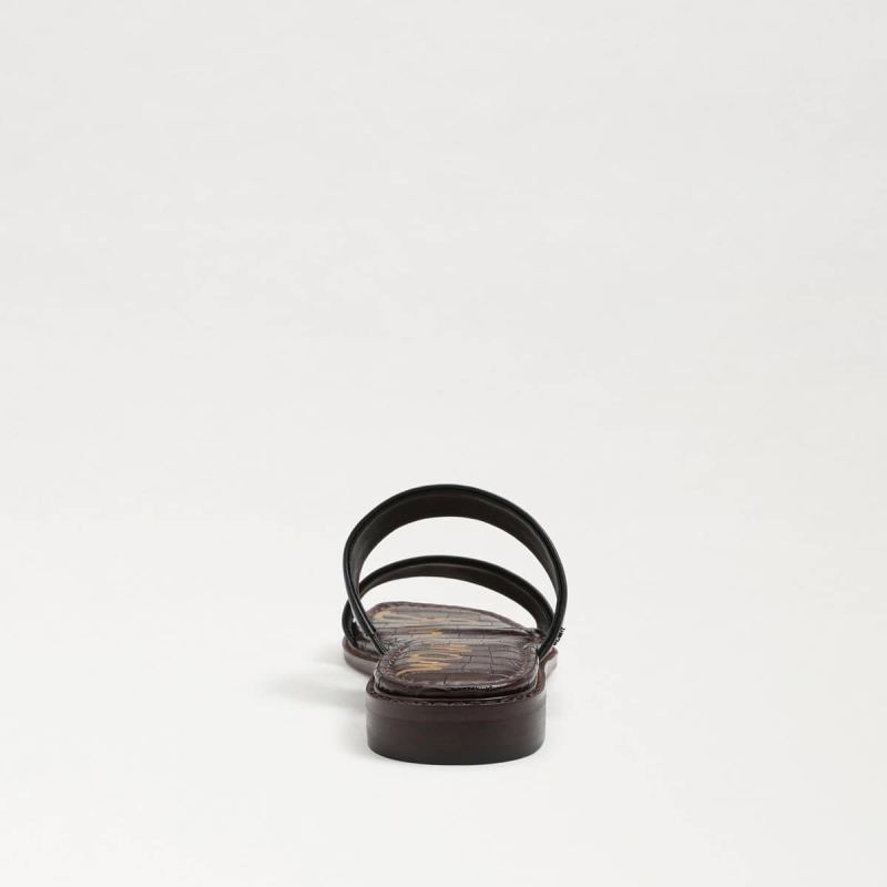 Sam Edelman Haydee Stitch Slide Sandal-Black Leather