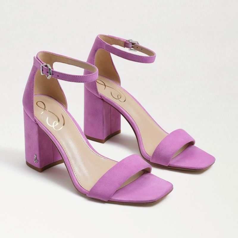 Sam Edelman Daniella Block Heel Sandal-Ultra Violet Suede