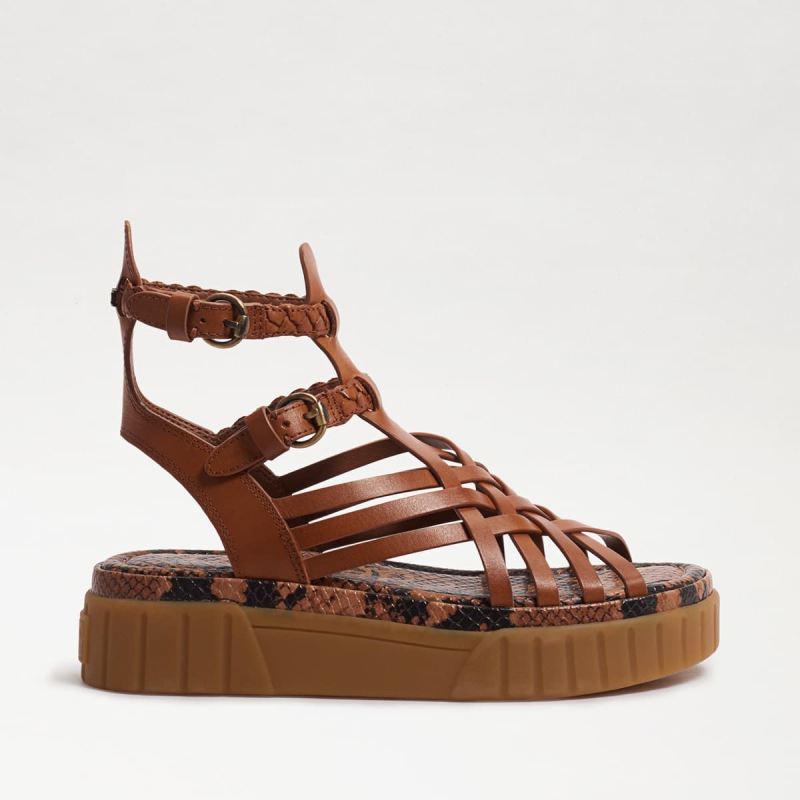 Sam Edelman Geana Platform Gladiator Sandal-Saddle Leather