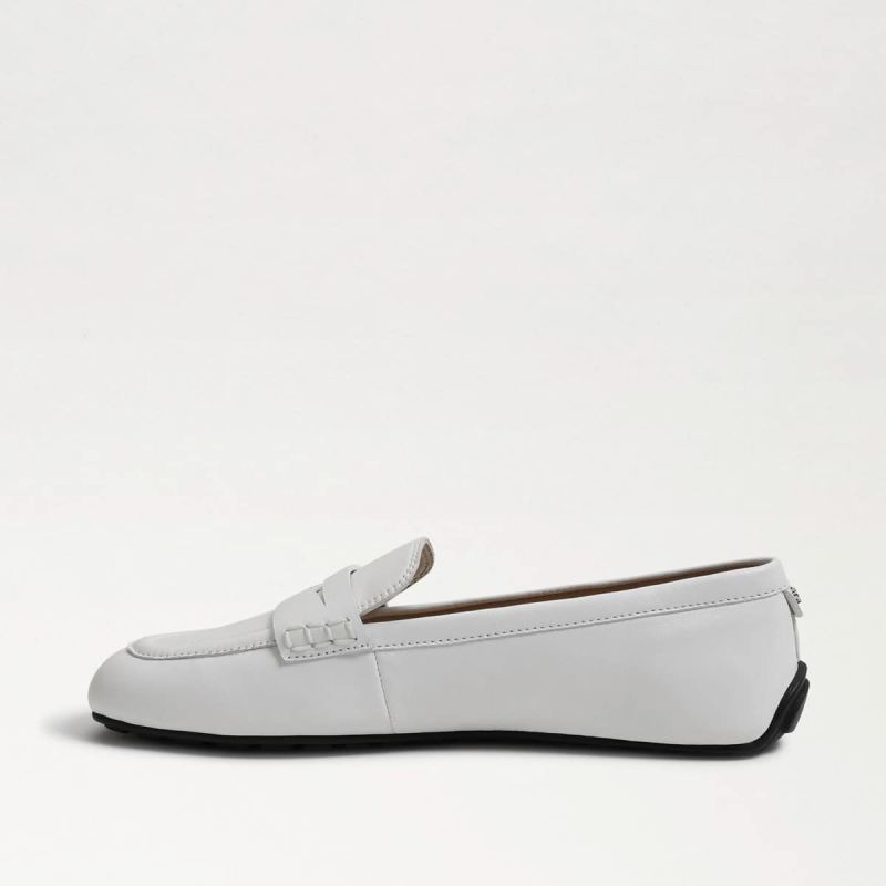 Sam Edelman Tucker Penny Loafer-Bright White Leather