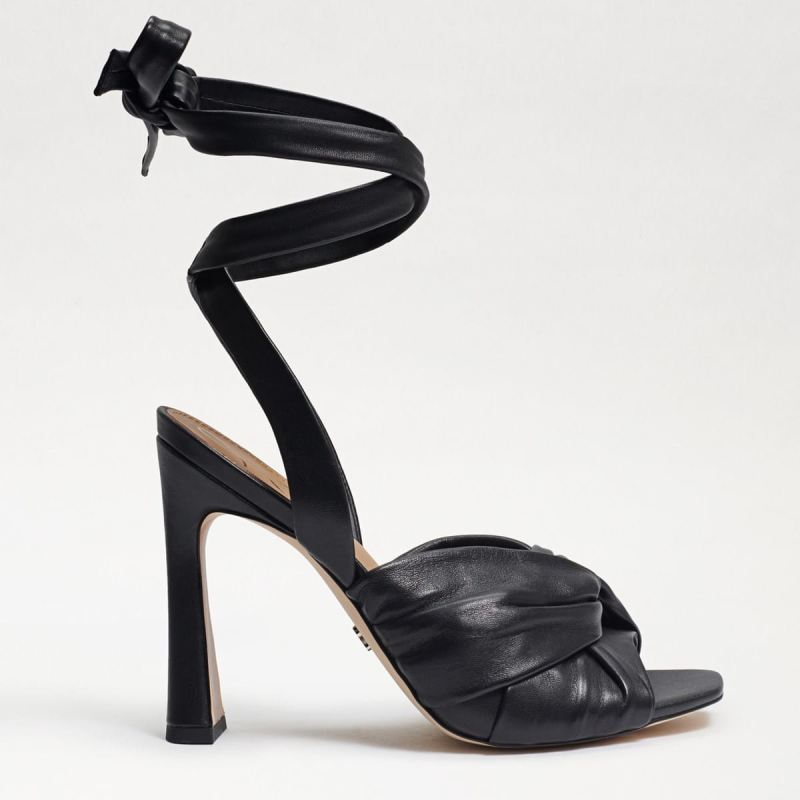 Sam Edelman Lenora Heeled Sandal-Black Leather