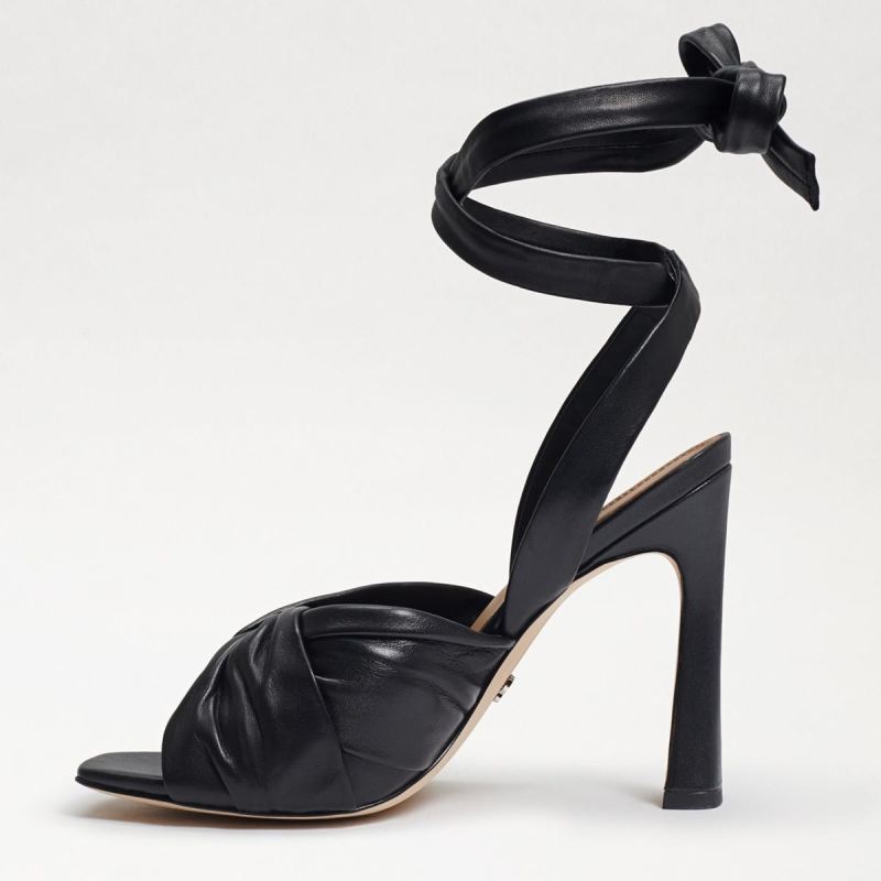 Sam Edelman Lenora Heeled Sandal-Black Leather