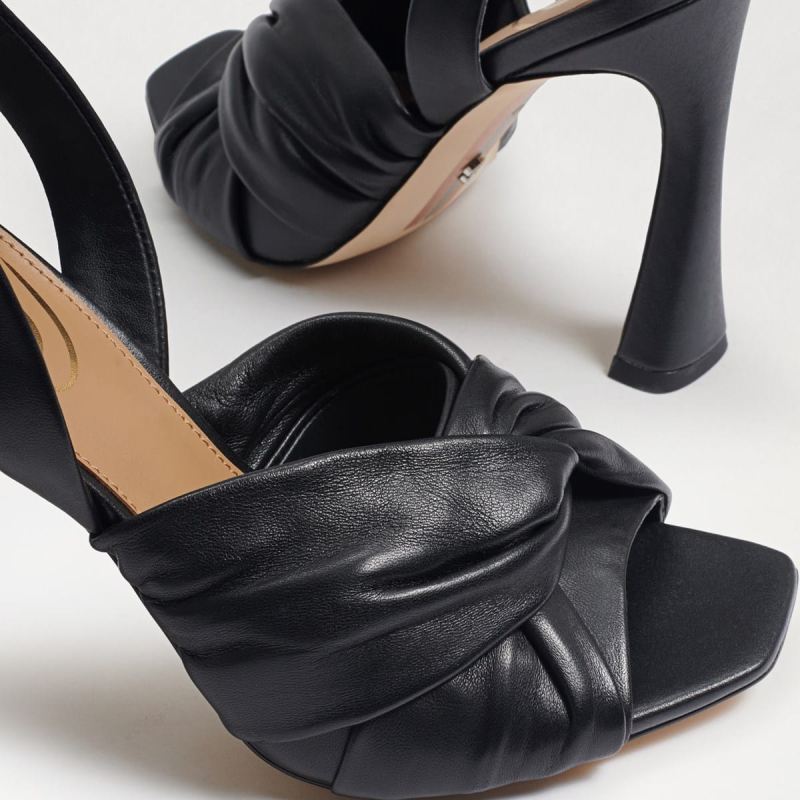 Sam Edelman Lenora Heeled Sandal-Black Leather