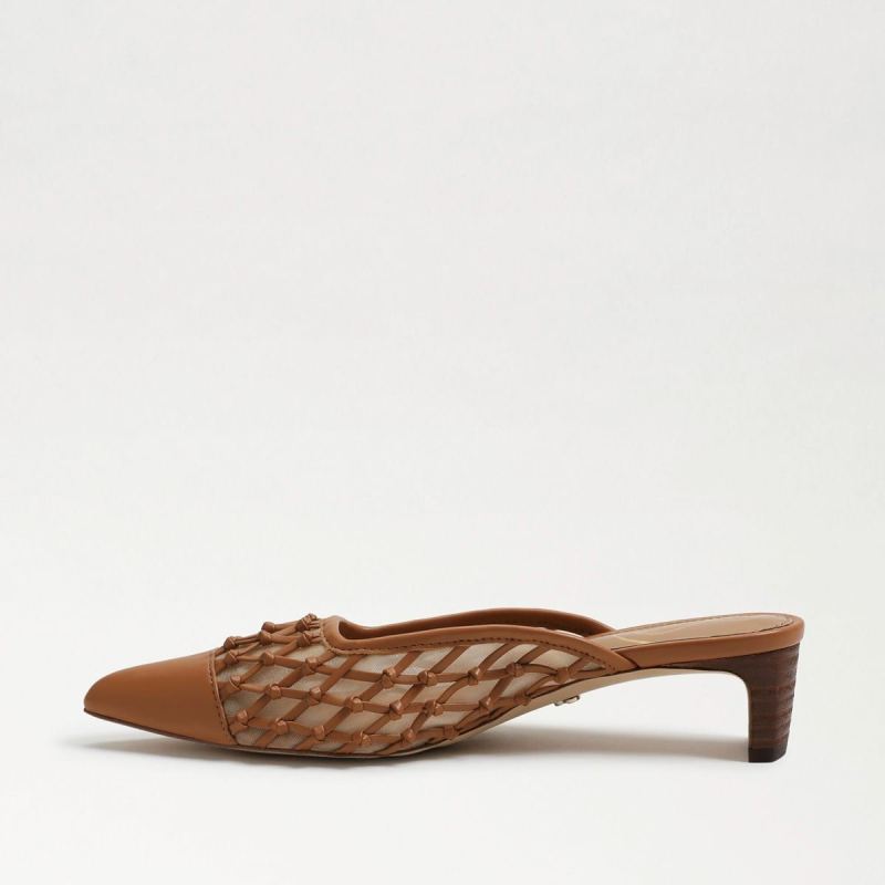 Sam Edelman Snyder Slip On Kitten Heel-Lt Cuoio Brown Weave