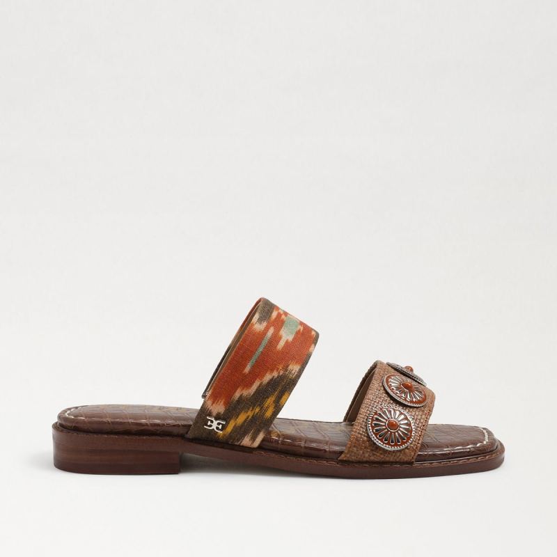 Sam Edelman Hera Slide Sandal-Sunset Orange/ Cuoio