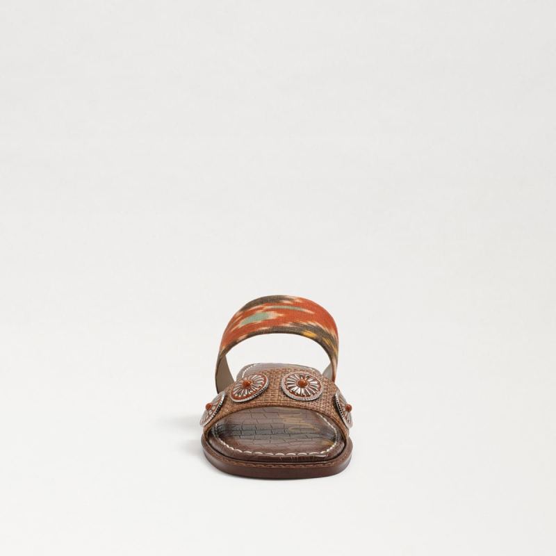 Sam Edelman Hera Slide Sandal-Sunset Orange/ Cuoio