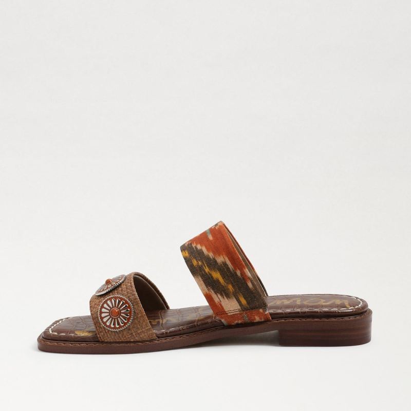 Sam Edelman Hera Slide Sandal-Sunset Orange/ Cuoio