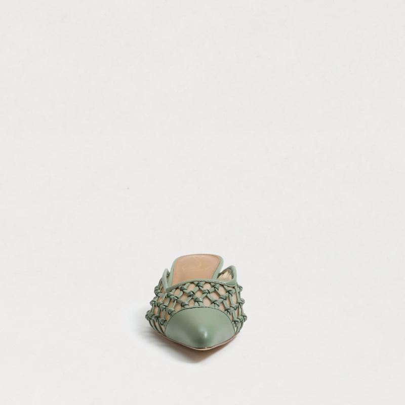 Sam Edelman Snyder Slip On Kitten Heel-Soft Jade Weave
