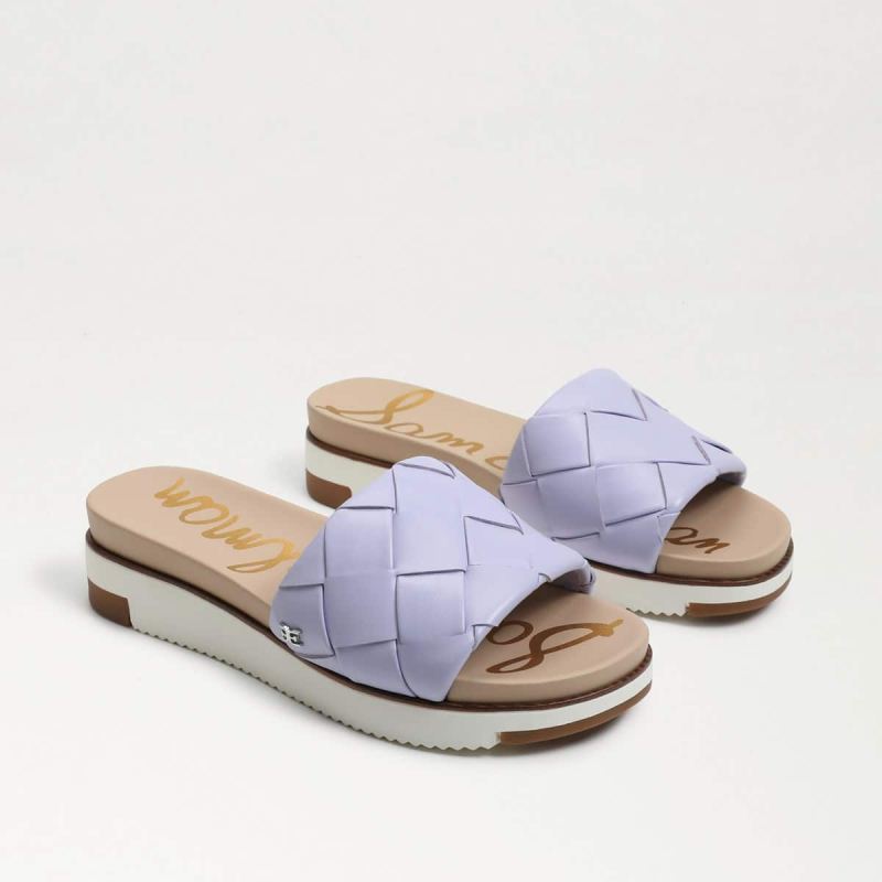 Sam Edelman Adaley Woven Slide Sandal-Misty Lilac Leather - Click Image to Close