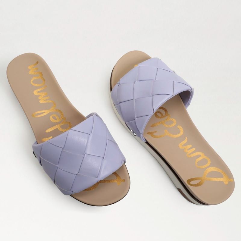 Sam Edelman Adaley Woven Slide Sandal-Misty Lilac Leather