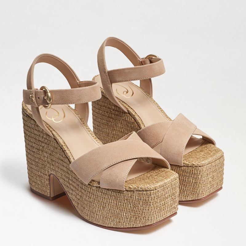 Sam Edelman Trianna Platform Sandal-Sesame Suede Sam Edelman Trianna Platform Sandal-Sesame Suede