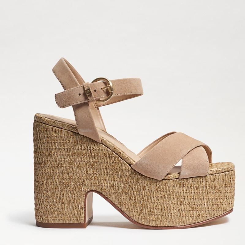 Sam Edelman Trianna Platform Sandal-Sesame Suede