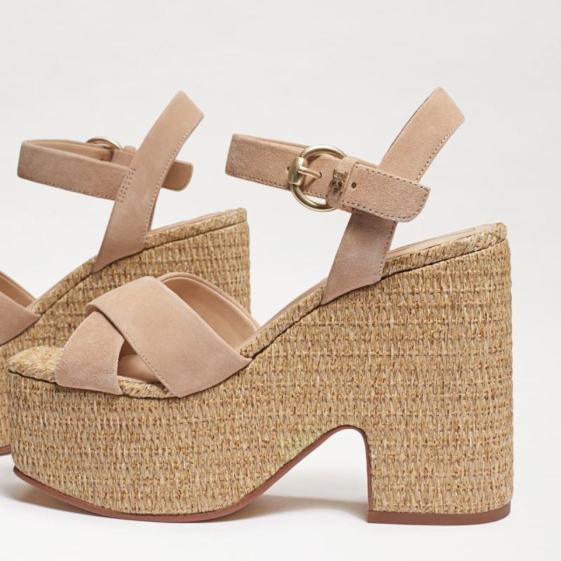 Sam Edelman Trianna Platform Sandal-Sesame Suede