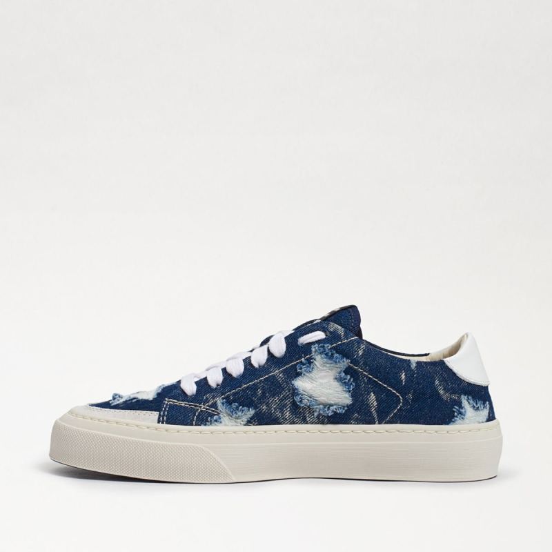 Sam Edelman Tesmina Sneaker-Navy Distressed Denim