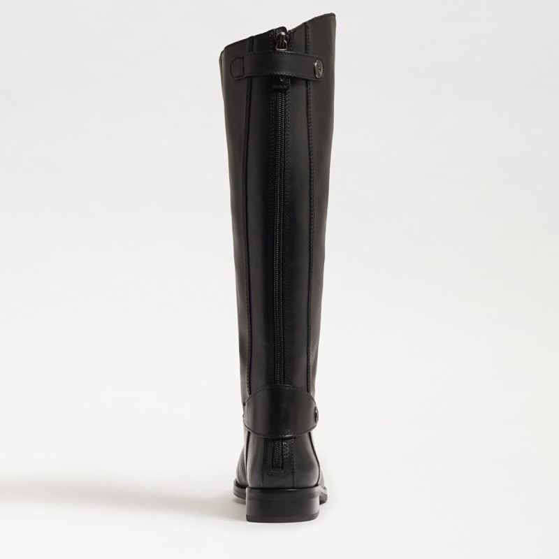 Sam Edelman Mikala Wide Calf Riding Boot-Black Leather