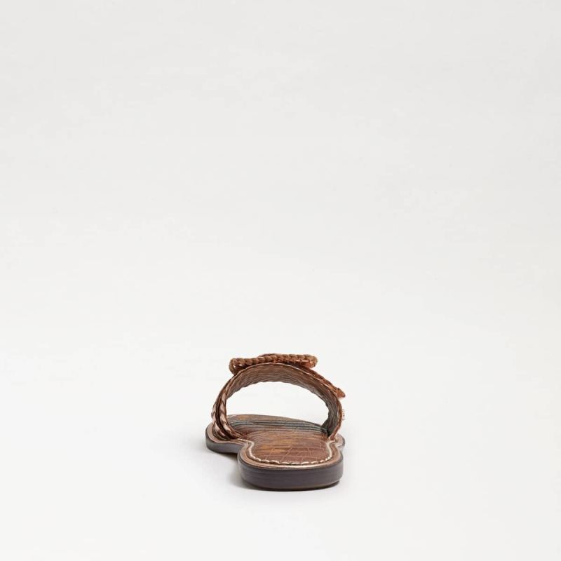 Sam Edelman Gabriela Woven Slide Sandal-Champagne Leather