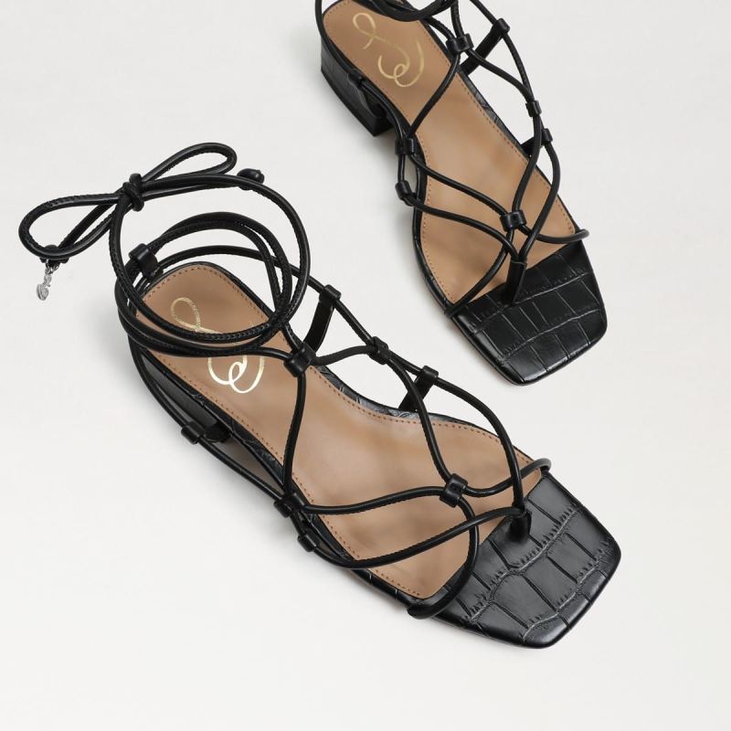 Sam Edelman Daffy Sandal-Black Leather