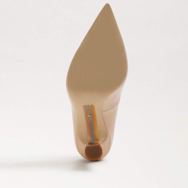 Sam Edelman Antonia Pointed Toe Pump-Beige Blush Patent