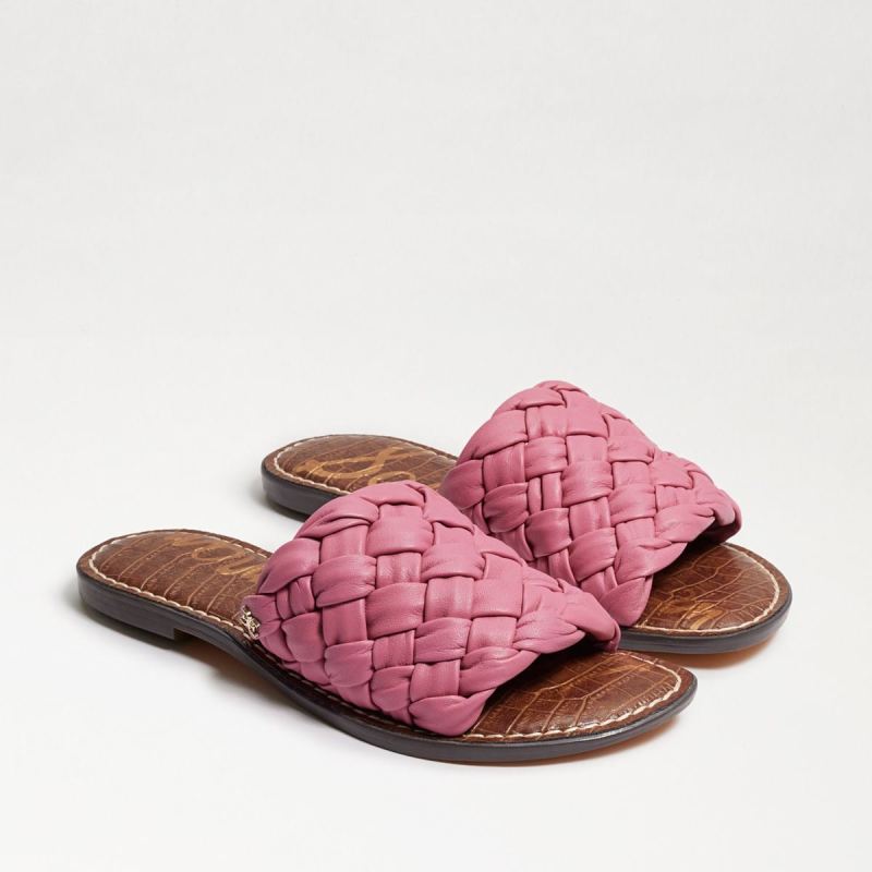 Sam Edelman Griffin Woven Slide Sandal-Carmine Rose Leather