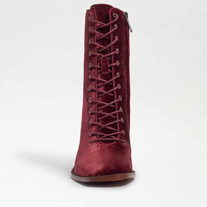 Sam Edelman Westie Lace-up Bootie-Brick Velvet