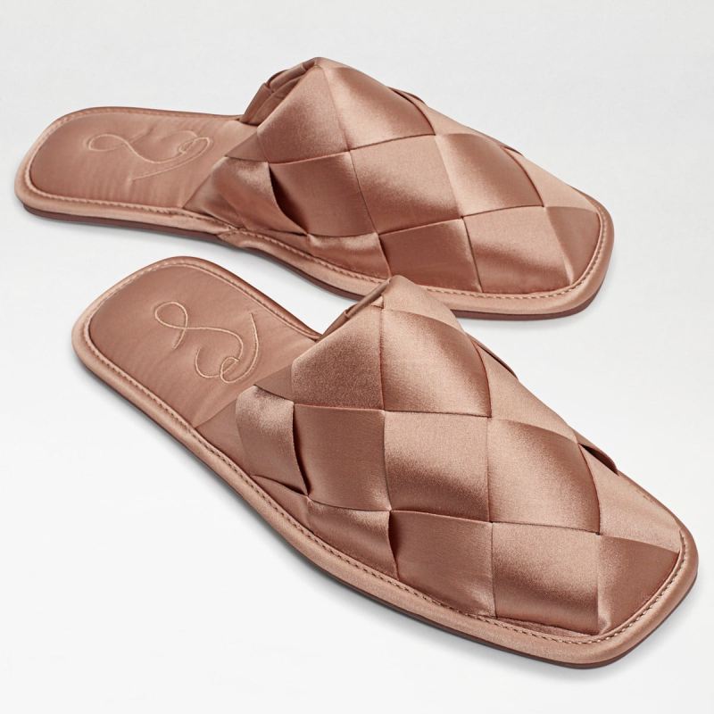 Sam Edelman Rhys Woven Satin Slipper-Lt Mauve