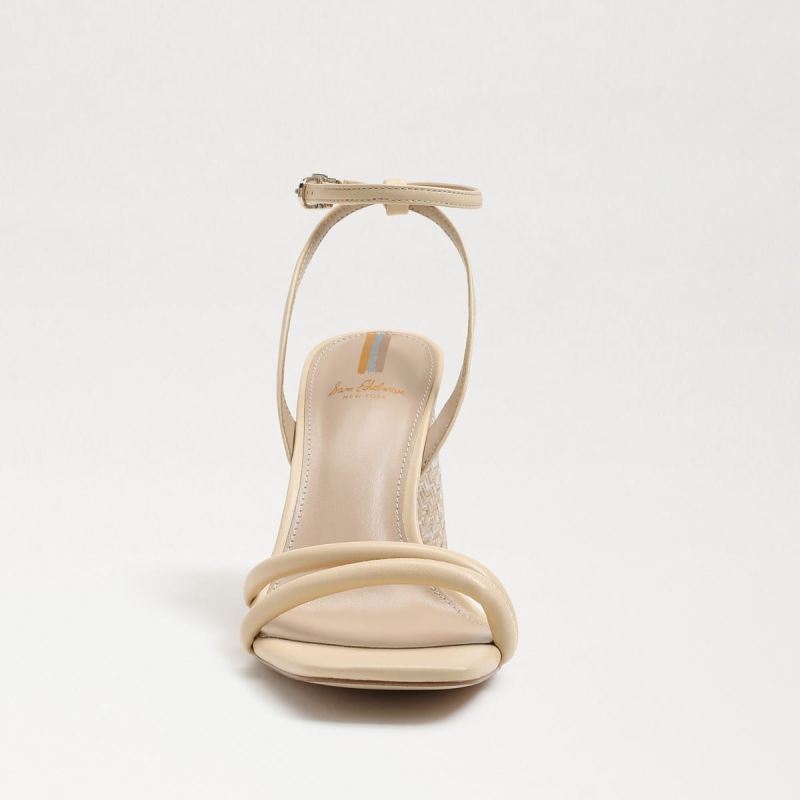 Sam Edelman Kia Block Heel Sandal-Eggshell Leather