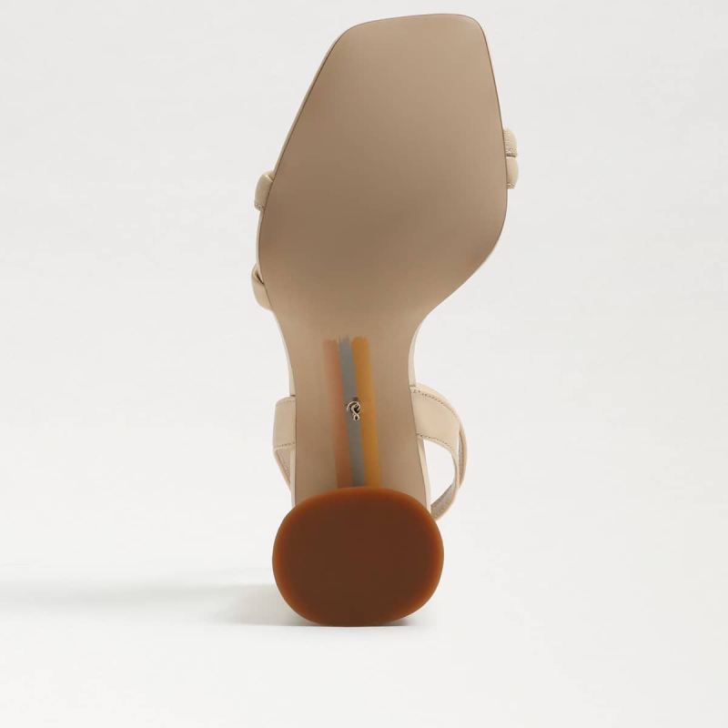 Sam Edelman Kia Block Heel Sandal-Eggshell Leather
