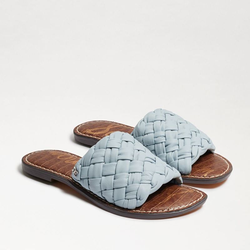 Sam Edelman Griffin Woven Slide Sandal-Riviera Blue Leather - Click Image to Close