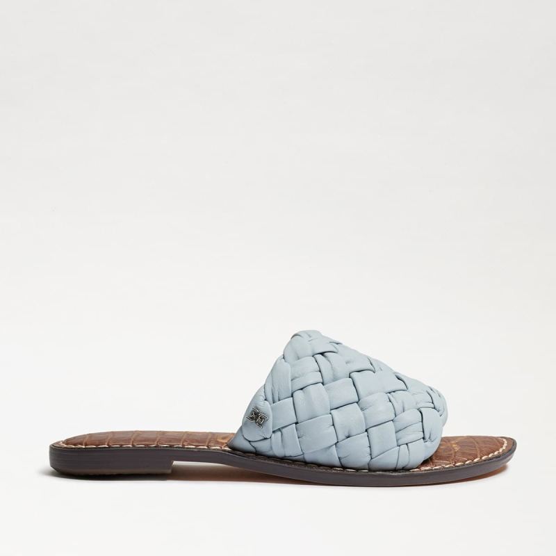 Sam Edelman Griffin Woven Slide Sandal-Riviera Blue Leather