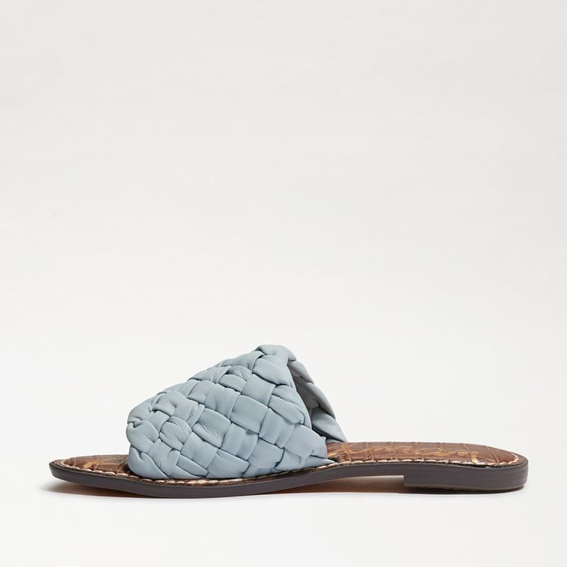 Sam Edelman Griffin Woven Slide Sandal-Riviera Blue Leather