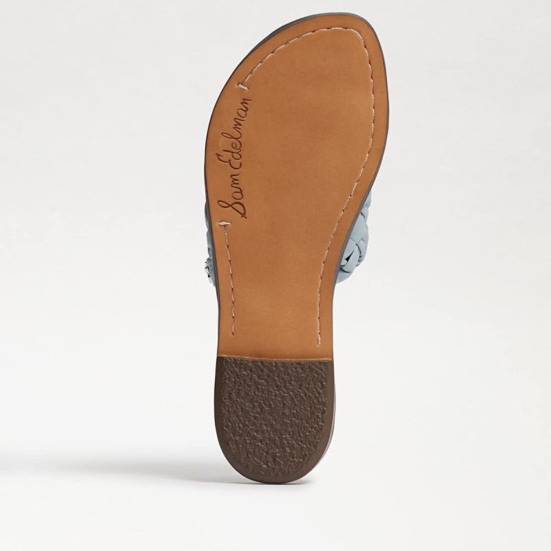 Sam Edelman Griffin Woven Slide Sandal-Riviera Blue Leather